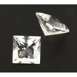 Weiß Topas carre princess cut 4 x 4 mm