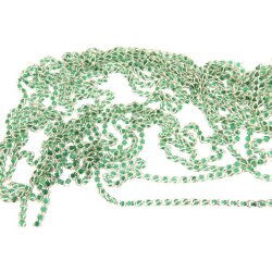 Kesselkette Ø 3,0 mm Zirkonia grün Silber