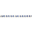 Kesselkette Ø 1,8 mm Zirkonia blau Silber