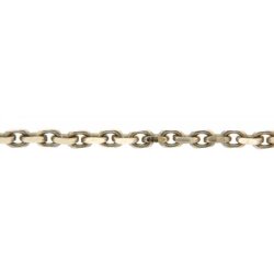 Ankerkette diamantiert 0,8 x 2,5 mm Silber