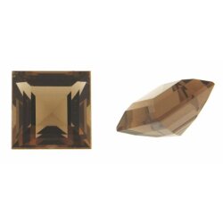 Rauchquarz carre step cut 18 x 18 mm