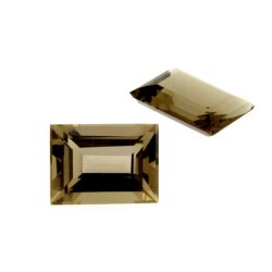 Rauchquarz baguette step cut 7 x 5 mm