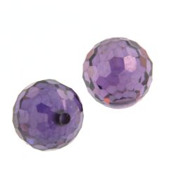 Amethyst kugel facettiert angebohrt Ø 7,0 mm