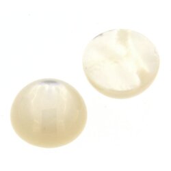 Perlmutt weiß cabochon Ø 12,0 mm