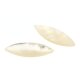Perlmutt weiß navette cabochon 10 x 4 mm