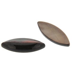 Perlmutt schwarz navette cabochon