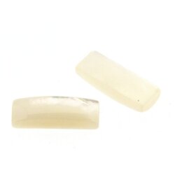 Perlmutt weiß baguette cabochon 14 x 5 mm