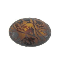 Bernstein linsenform mit Lasergravur Ø 15,3 mm