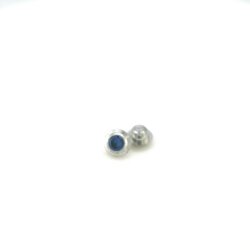 Zarge Saphir blau Ø 1,5 mm pre-setting 750/- weiß