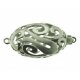 Schließe 21 x 13 mm Silber rhod.