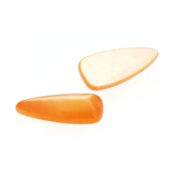 Perlmutt apricot tropfen mit Facette 13 x 5,8 mm