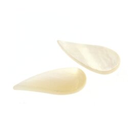 Perlmutt weiß träne cabochon 12,1 x 6,2 mm
