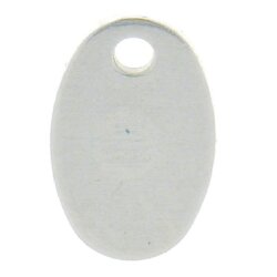 Platine oval 8 x 5 mm Silber