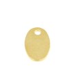 Platine oval 8 x 5 mm 585/- gelb