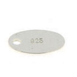 Platine oval 6,5 x 4,5 mm gestempelt 925