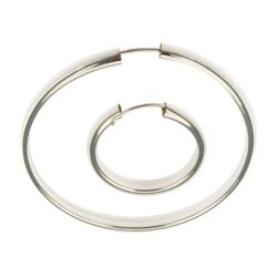 Creole oval 3,9 x 30 mm Silber