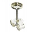 Ohrstecker mit Platte Rand Ø 4,0 mm Silber