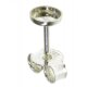 Ohrstecker mit Platte Rand Ø 4,0 mm Silber