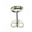 Ohrstecker mit Platte Rand Ø 6,0 mm Silber