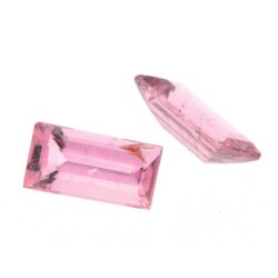 Turmalin rosa baguette step cut 6 x 3 mm