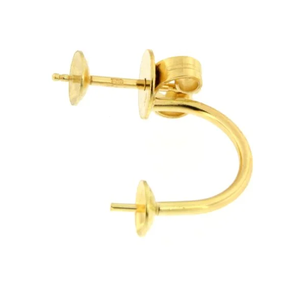 Doppelohrstecker m. 2 Perlschalen Ø 5,0 mm