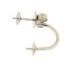 Doppelohrstecker m. 2 Perlschalen Ø 5,0 mm Silber