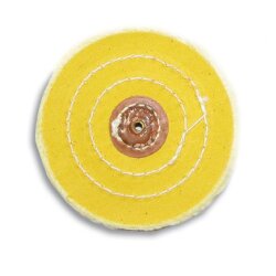 Schwabbelscheibe abgest. Ld. Ø 150 x 16 mm gelb - fein