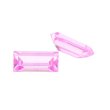 Synth. Korund Rose de France bag. step cut 6 x 3 mm