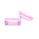 Synth. Korund Rose de France bag. step cut 8 x 4 mm
