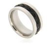 Ring mit Leder Edelstahl