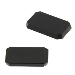 Ringstein achteck flach 10 x 10 mm Onyx