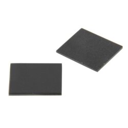 Ringstein carre flach 9 x 9 x 1,5 mm Onyx