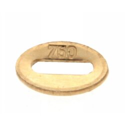 Stempelöse oval 750/- gelb