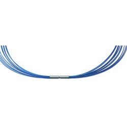 Collier Stahlseide blau 45 cm