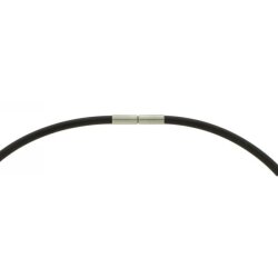 Silikon Collier schoko Ø 3,0 mm 50 cm Edelstahl