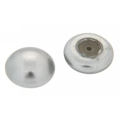 Muschelperle button agb. Ø 8,0 hellgrau
