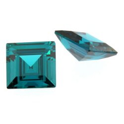 Zirkonia teal carre step cut 17 x 17 mm