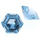 Synth. Aquamarin sechseck 10 x 10 mm