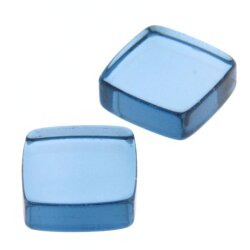 Synth. Aquamarin carre Platte 15 x 15 mm