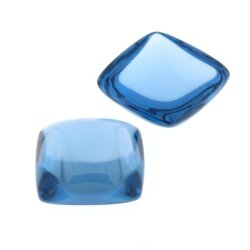 Synth. Aquamarin carre cabochon 13 x 13 mm