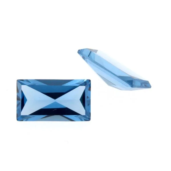 Synth. Aqua bag. Spiegelschliff 16 x 9 mm