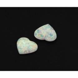 Imit. Opal weiß herz 4 x 4 mm