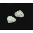 Imit. Opal weiß herzform 4 x 4 mm