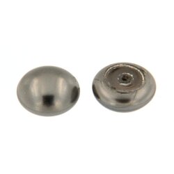 Imit. Perle button agb. Ø 8,0 mm dunkelgrau