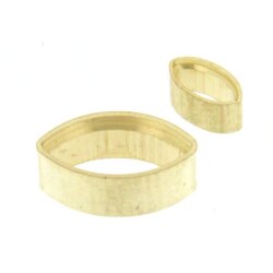 Zargenfassung navette 4 x 2 mm 585/- gelb