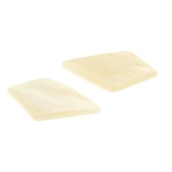 Perlmutt weiß raute gemugelt 3,9 x 3,4 mm