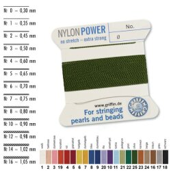 Nylonseide 1N 2 m olive - 1