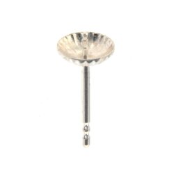 Perlohrstecker gelötet ohne Mutter Ø 6,0 mm Silber
