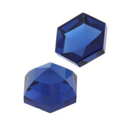 Synth. Blau Spinell fünfeck 15 x 15 mm