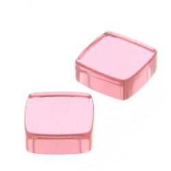 Zirkonia pink carre Platte 13 x 13 mm